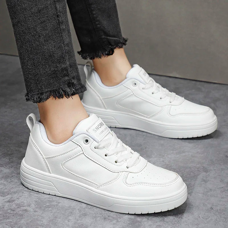 Comfortable White Shoes Ladies Luxury Black Flats Shoes