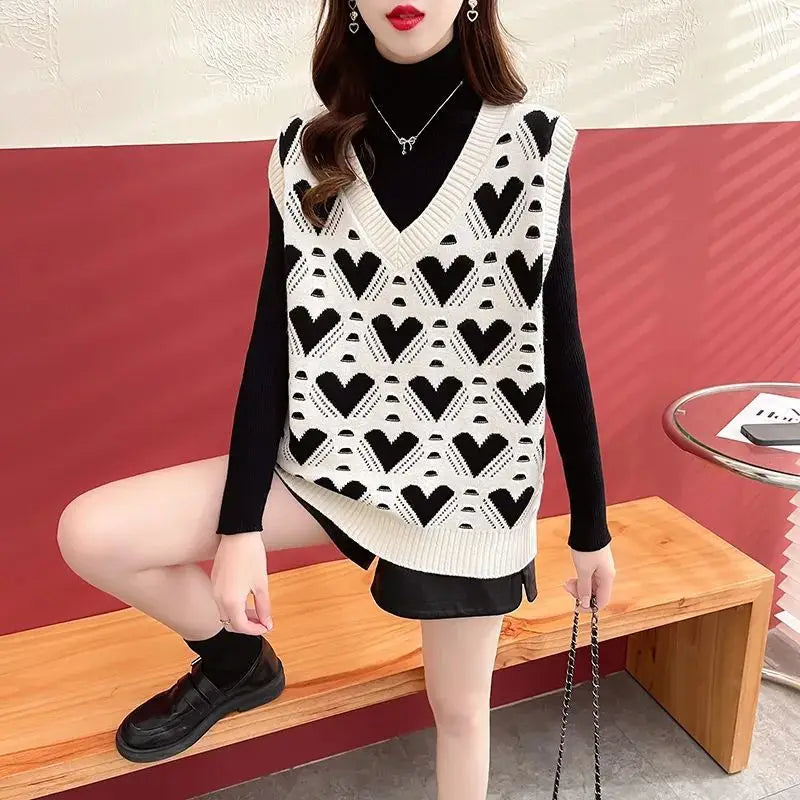White Knit Vests For Women