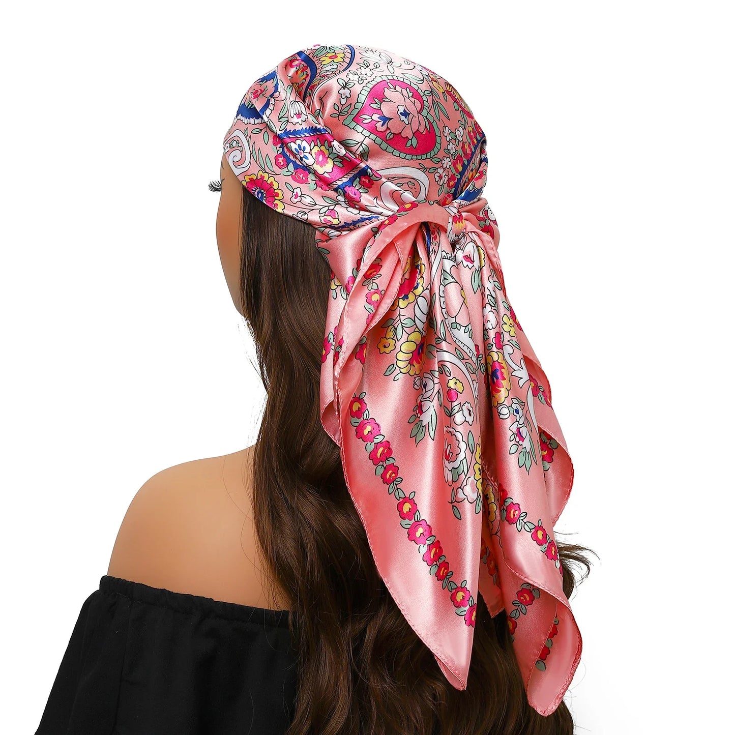 Head Scarf for Women Luxury Brand Satin Bandana