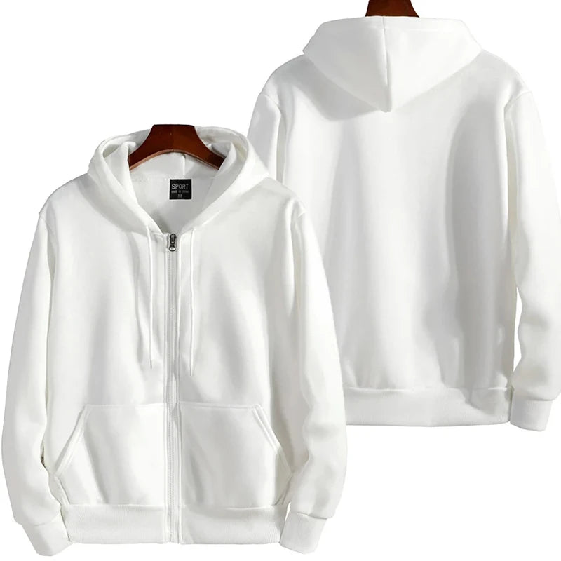 Zipper Hoodies  Men's New Long Sleeve Hooded Sweatshirt