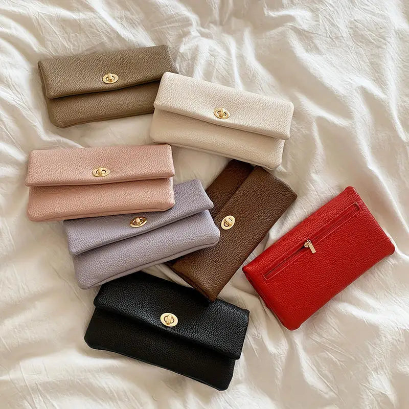 Women Wallets Long Hasp Pu Leather Purses