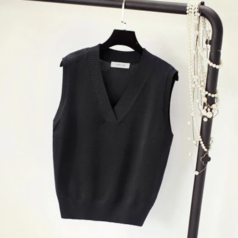 New sweater vest women sleeveless knitwear