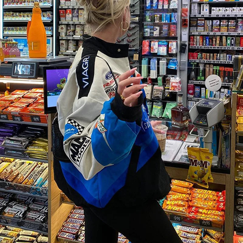 Women Bomber Jacket Sportswear Motorcycle Jacket