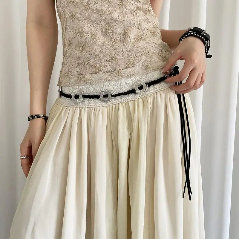 High-End Round Woven Bohemian Belt