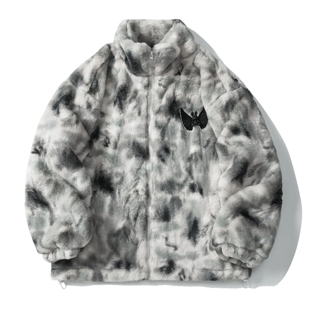 Mens Rabbit Fur Jacket Coats  Zip Up Fashion Outerwear