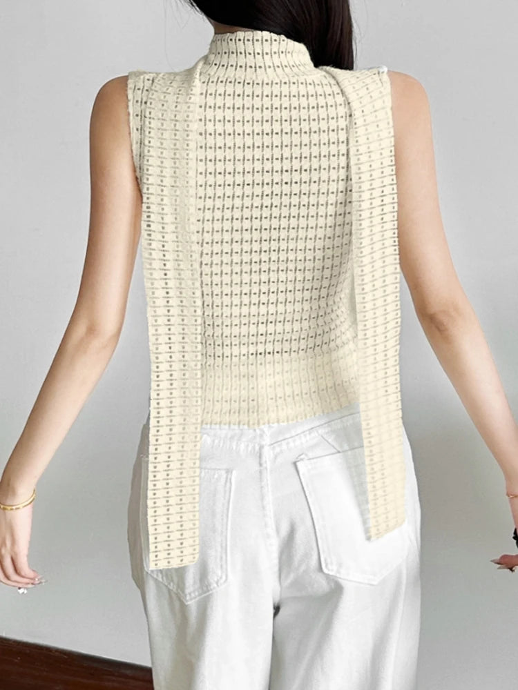 Neck-mounted Tank Top Women Edgy Clothes