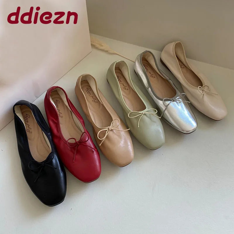 Women Ballet Flats Dance Shoes Casual Female Soft Footwear