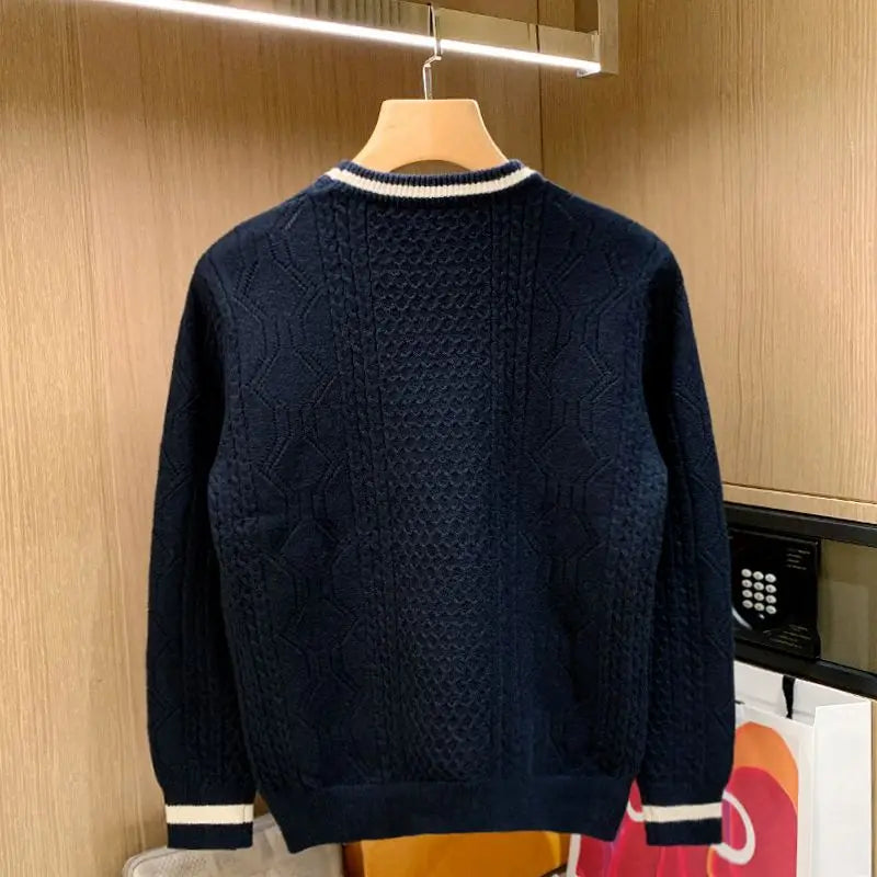 Twist Knitted Sweater  for Men  Casual  Versatile  Men Sweater