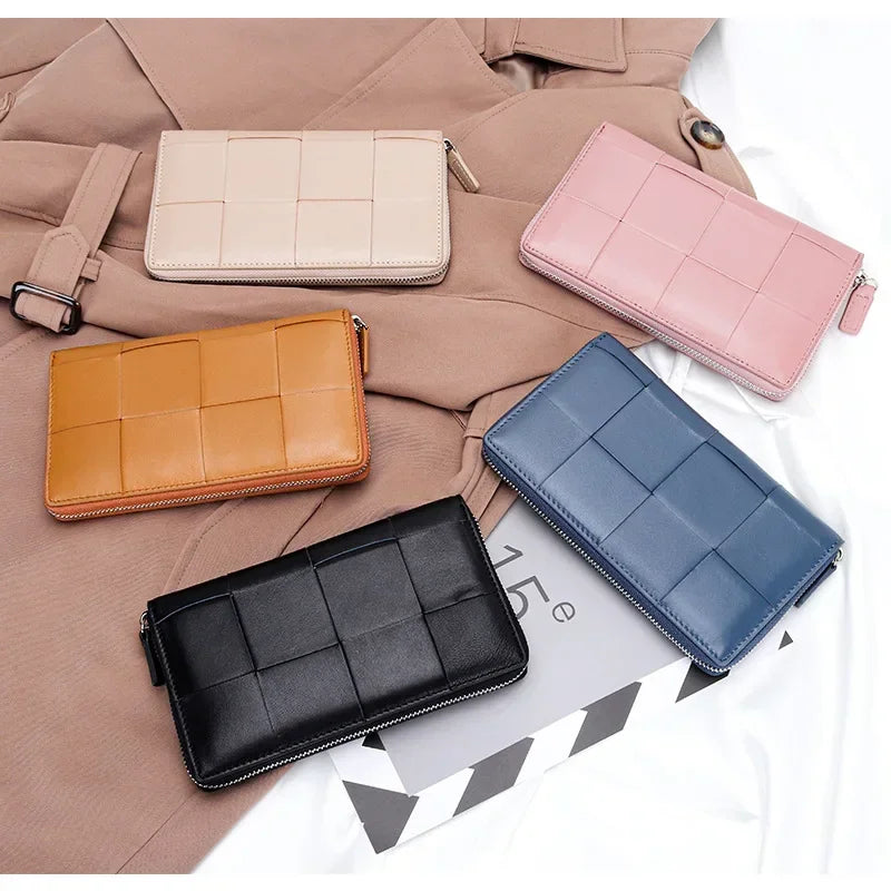 2024 New Fashion Genuine Leather Women Long Wallets