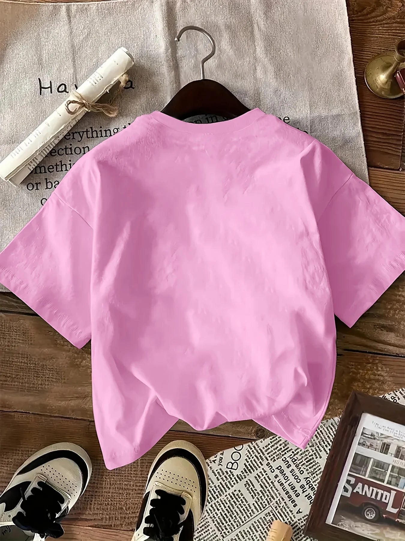 Women's T-shirt Round-neck Print - Comfortable Color