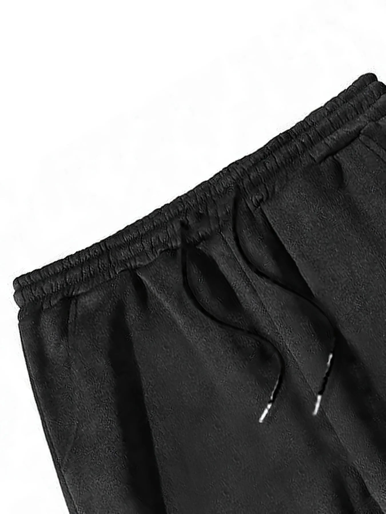 Men's Black Wide Leg Pants, French Graffiti