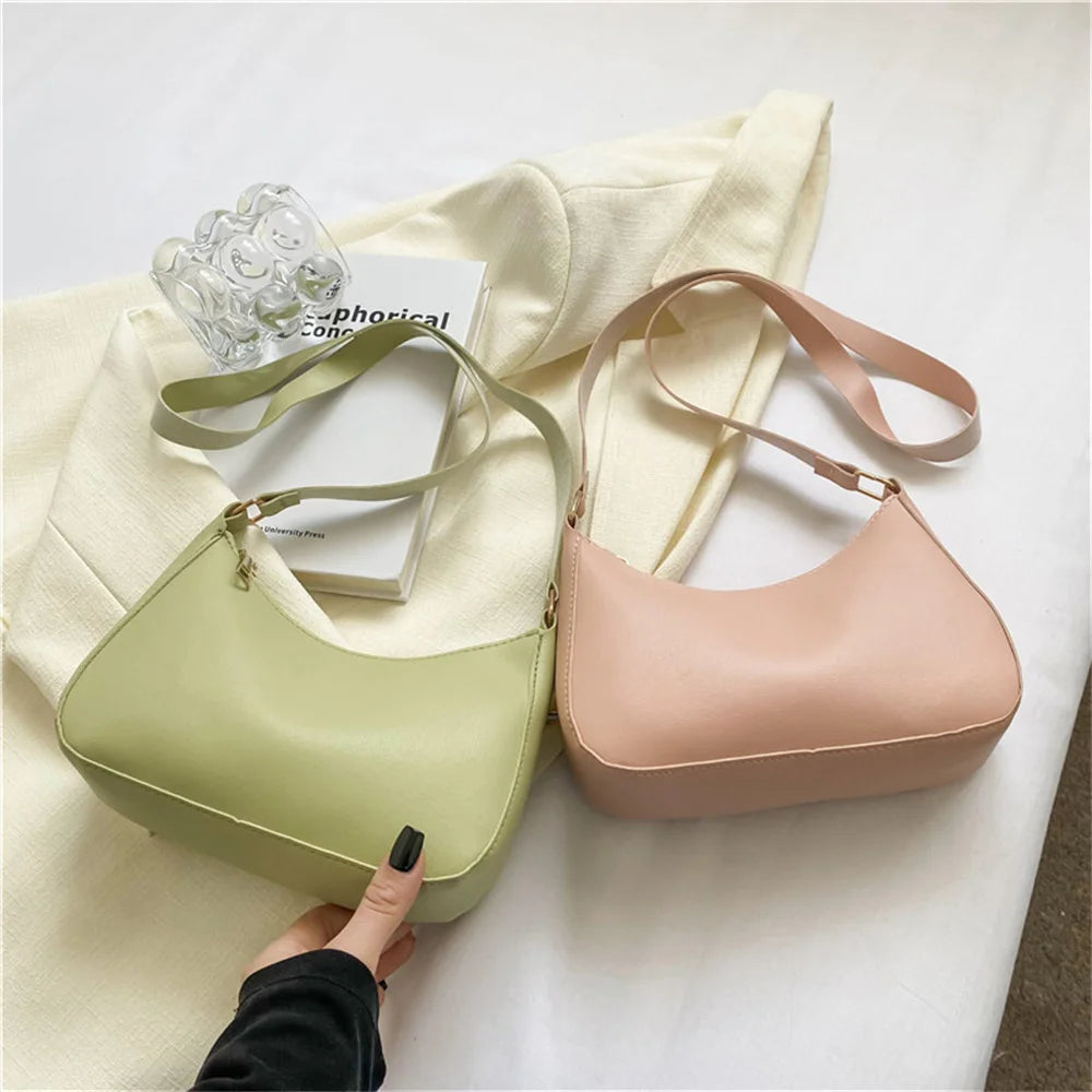 WOMEN'S Bag Underarm Bag  Handbags Retro Solid Color