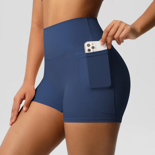Women Pocketed Yoga Legging Shorts