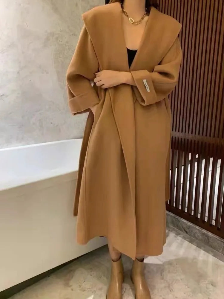 Black Double-Sided Woolen Coat