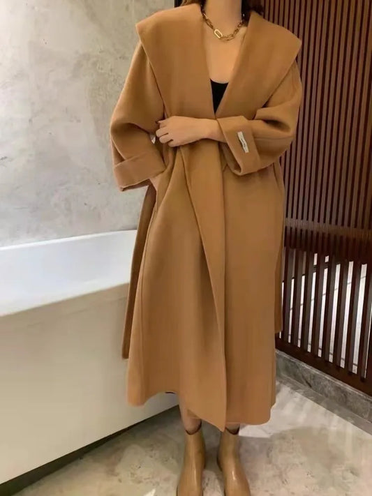 Black Double-Sided Woolen Coat