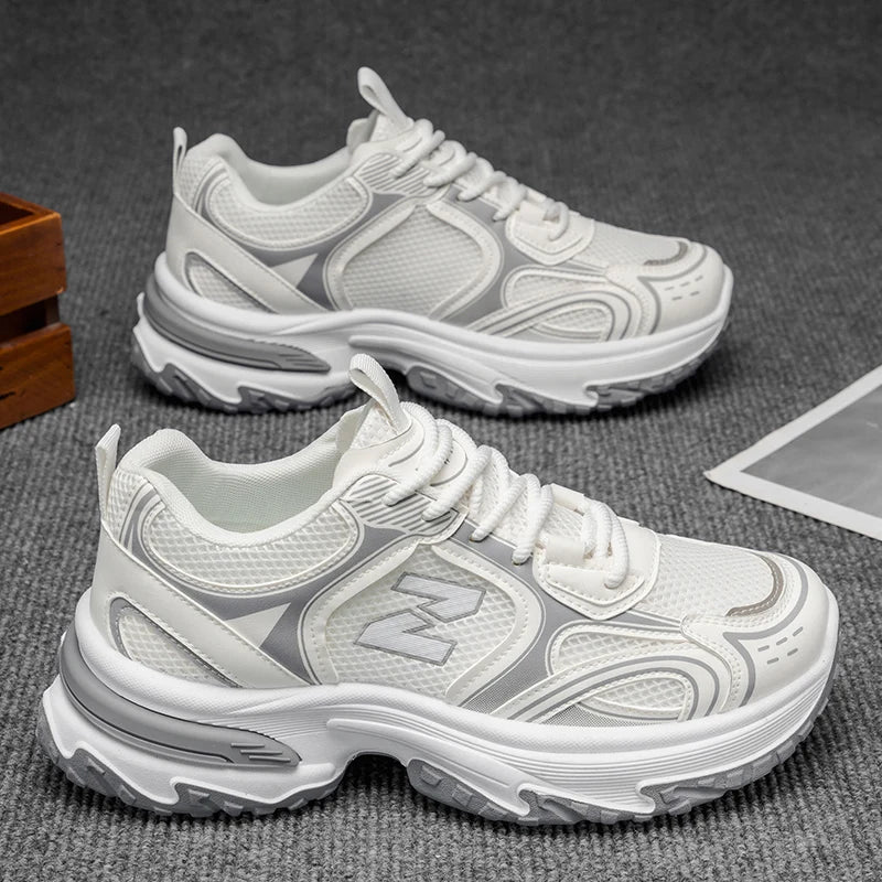 Sneakers, Men's Casual Sports Shoes, Round, with Lace-up Design