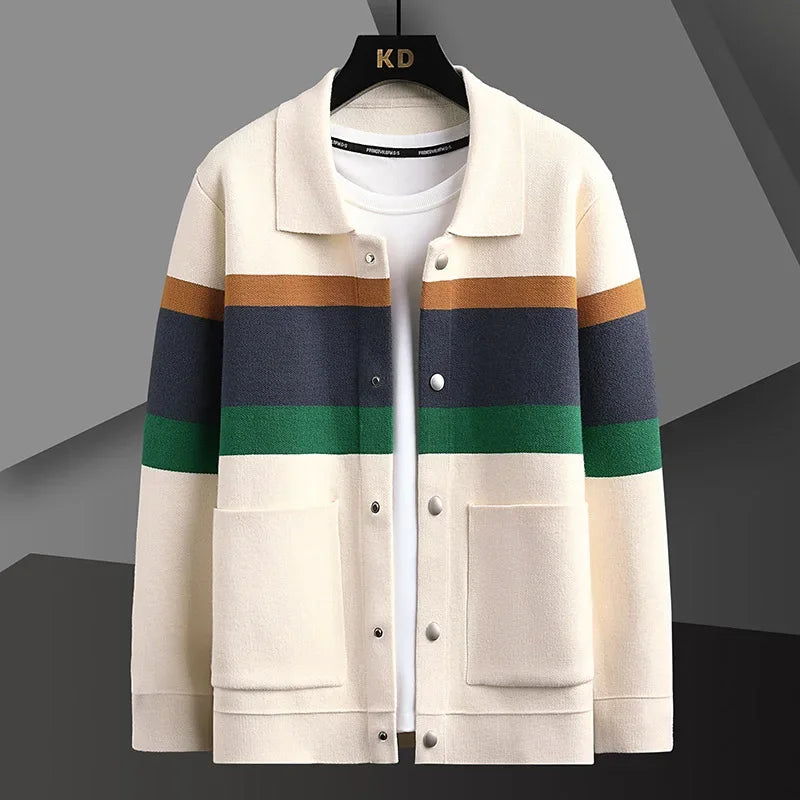 Mens Fashion Knitted Cardigan Coat