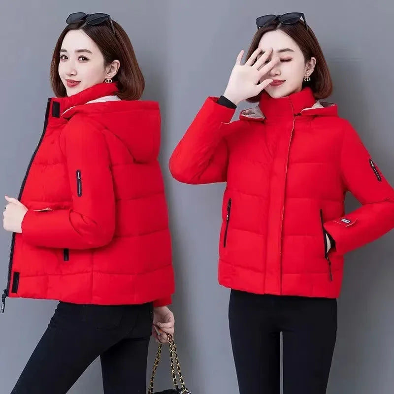 Thick Fleece Cotton Parkas Women Puffer Jacket