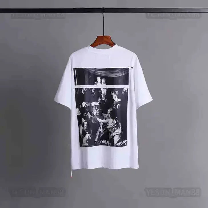 Men's T Shirt High-quality Version Clothing Graffiti Shirt Short Sleeve