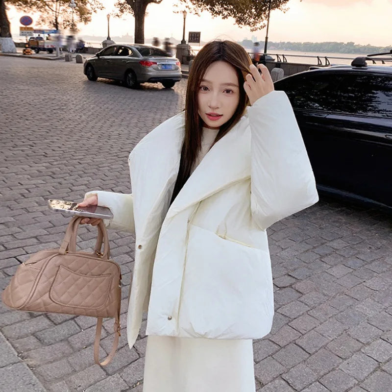 Women's Winter Lapel Puffer Jacket