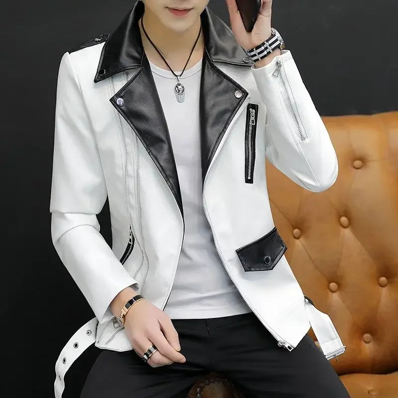 Coats Black Leather Jacket for Men