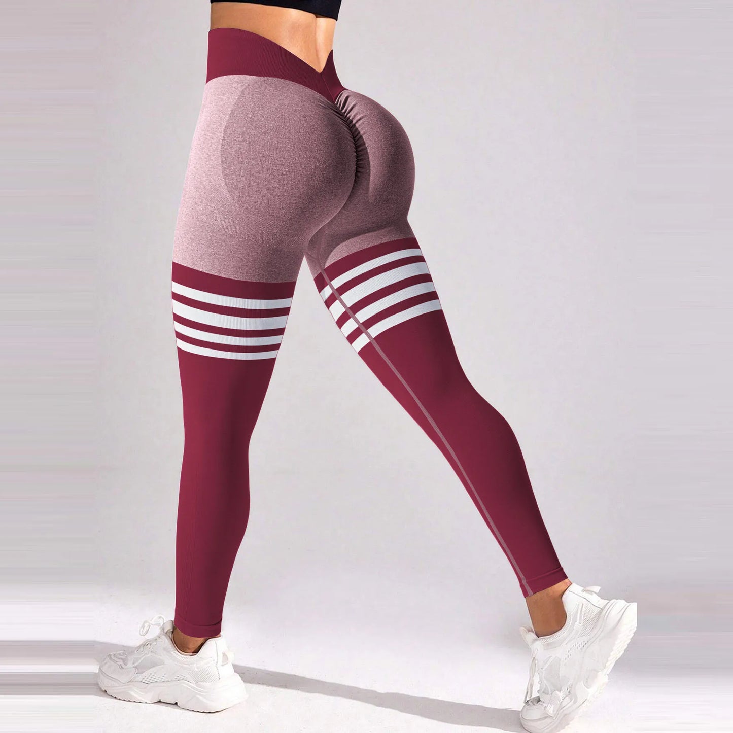 Women V Back  Fitness Athletic Workout Elastic Legging