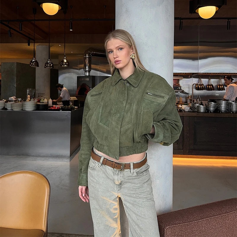 Vintage Suede Jacket For Women