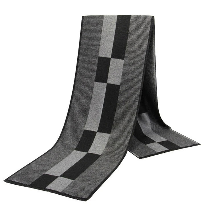 Cashmere Shawl Luxury Brand Scarf Soft Keep Warm Outdoor Grey Knit Neckerchief