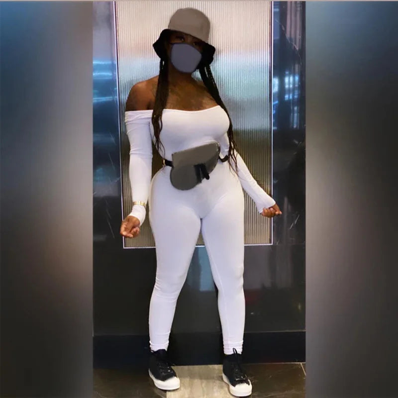 Women's Jumpsuit Bodycon Long Sleeve Fitness Romper