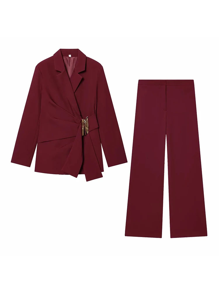 Women Suit Pants Two-Piece Set