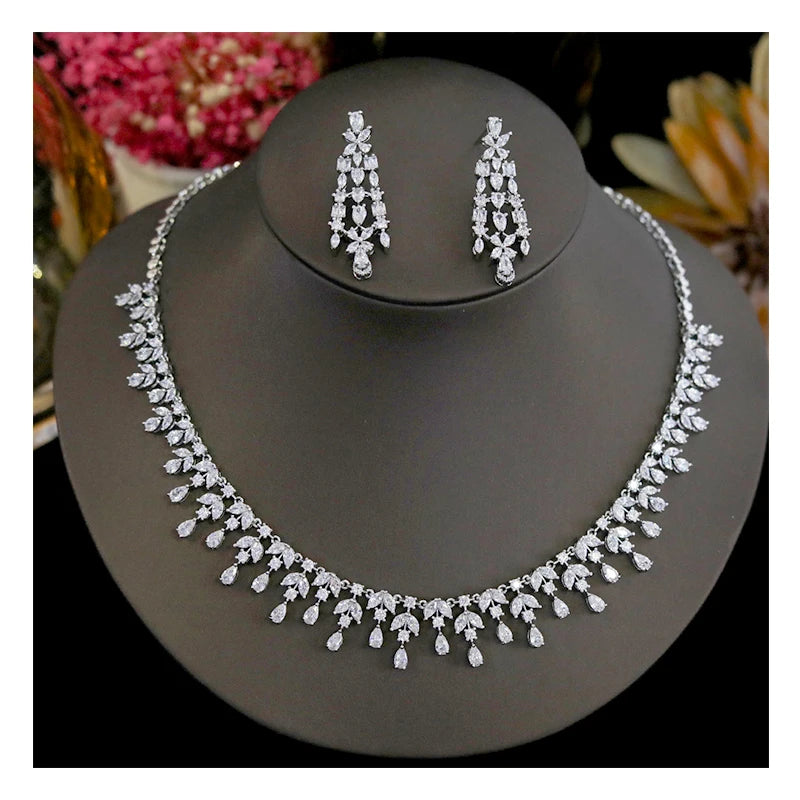 2pcs Women Necklace Earring Women's Jewelry Set