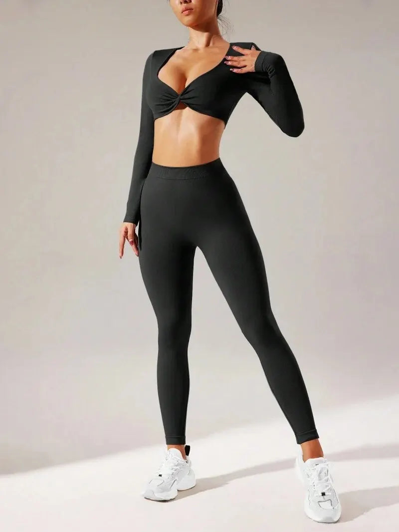 Workout Sets for Women 2 Piece High Waisted Seamless Leggings