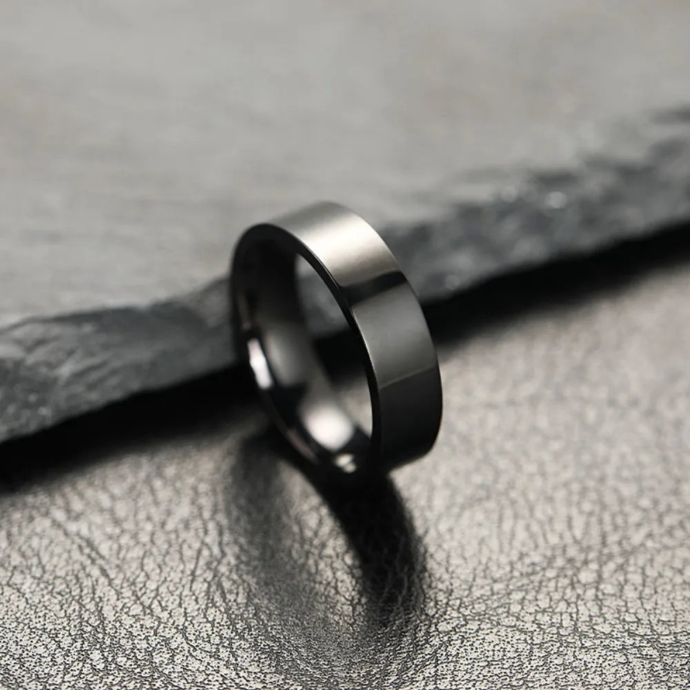Fashion Charm Jewelry Ring for Men Women Stainless Steel Black Rings