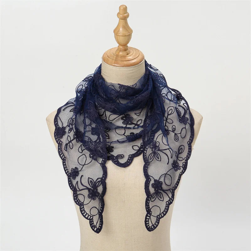 Lace Hair Scarf Women Retro Triangle Hair Band Strap