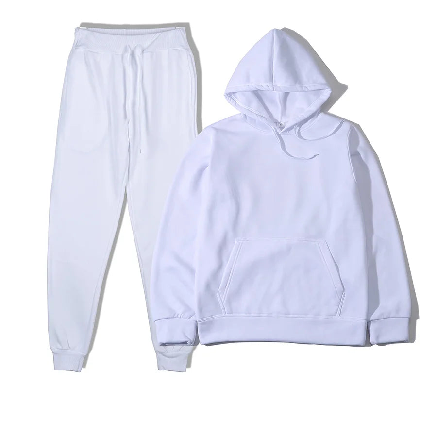 New Solid Color Hoodie+pants Two-piece set