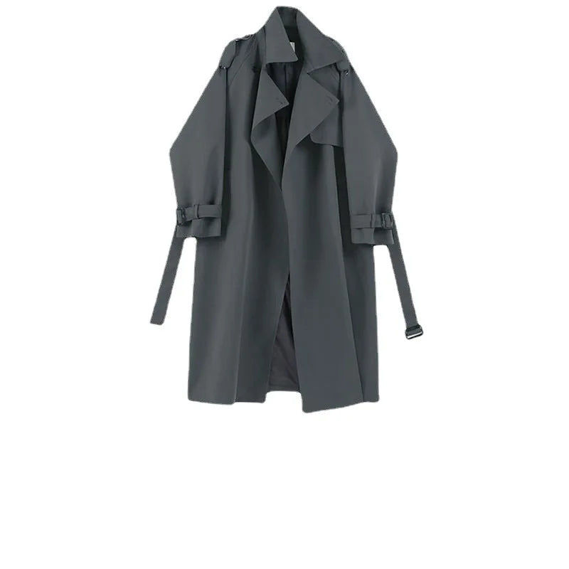 Fashionable and Versatile Women's Mid-length Windbreaker Coats