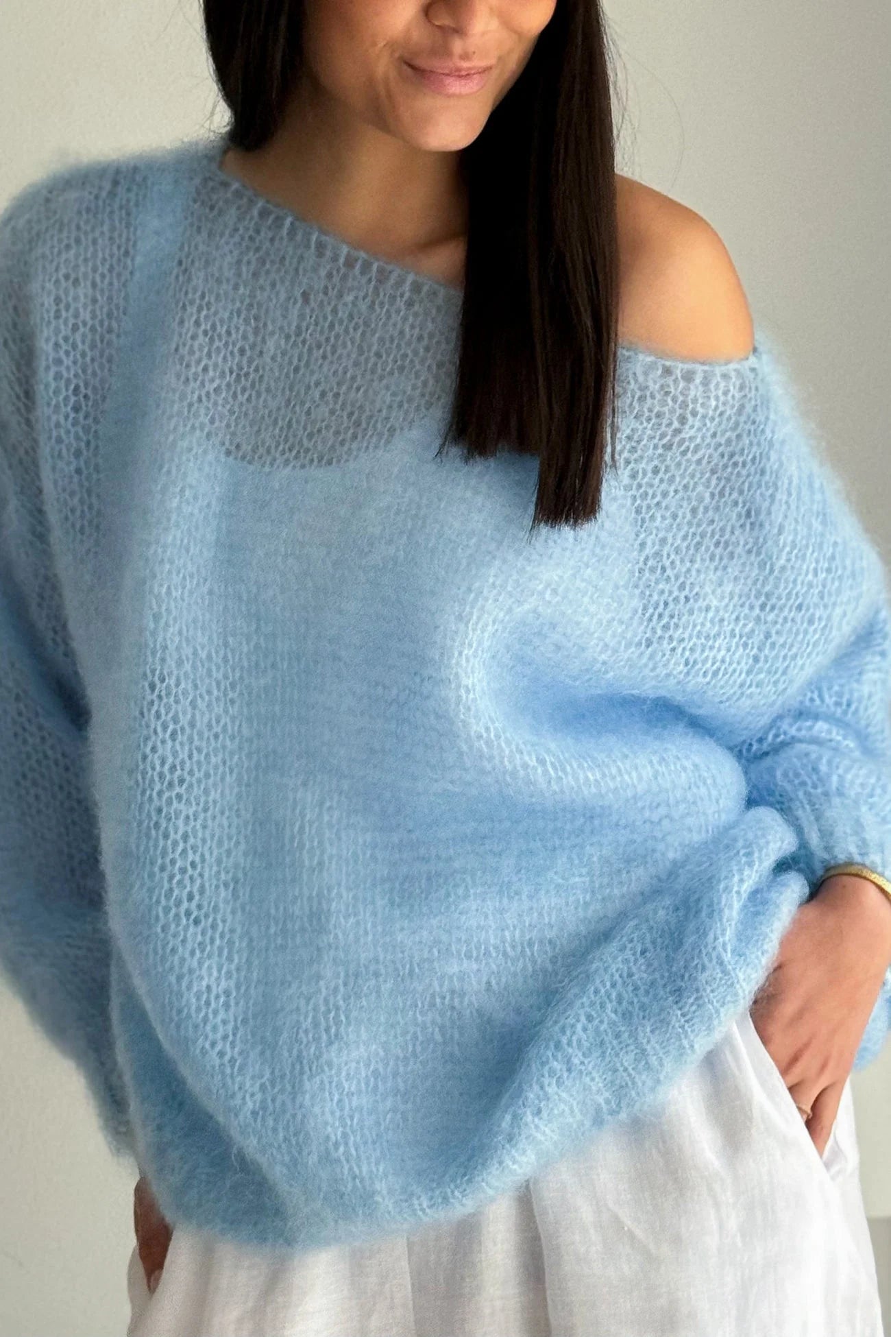 Comfortable Off Shoulder Pullover