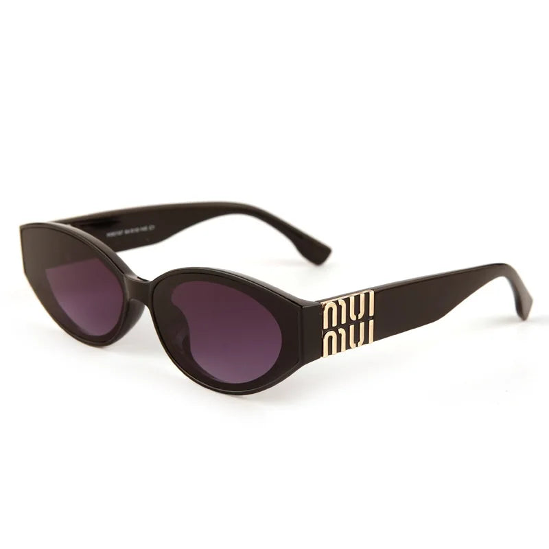 Glamour Fashion Women Sunglasses Luxury Oval Designer Men Glasses