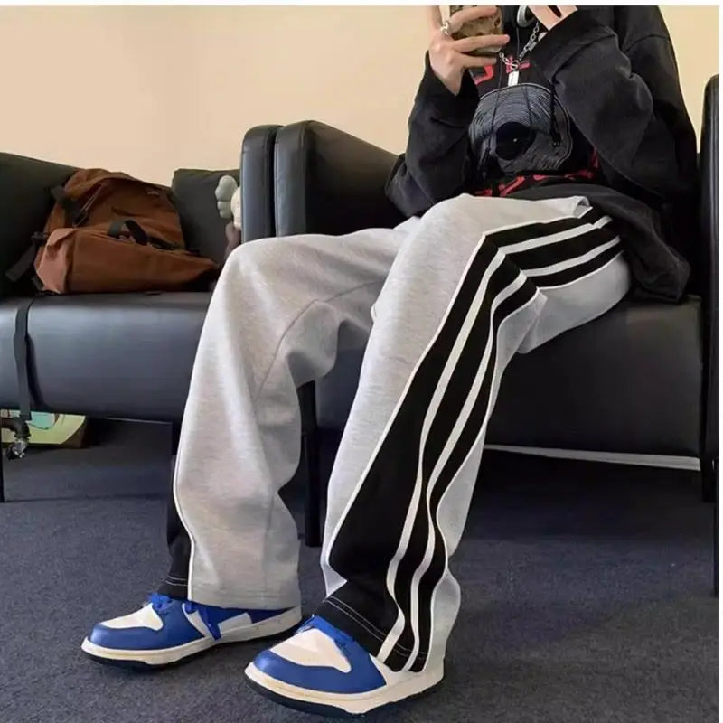 Men's Casual Wide Autumn Winter Straight Pants