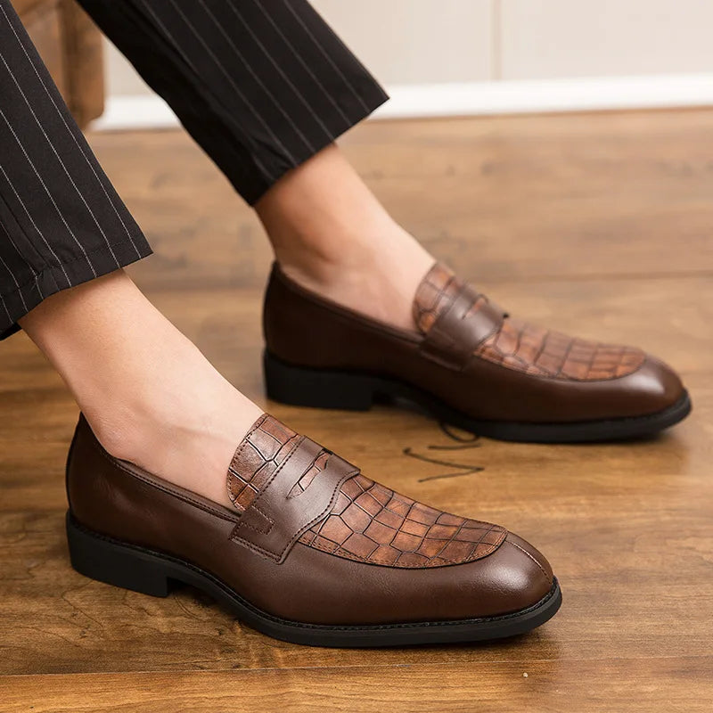 Men Casual Shoes Leather Loafers Office Dress Shoes for Men