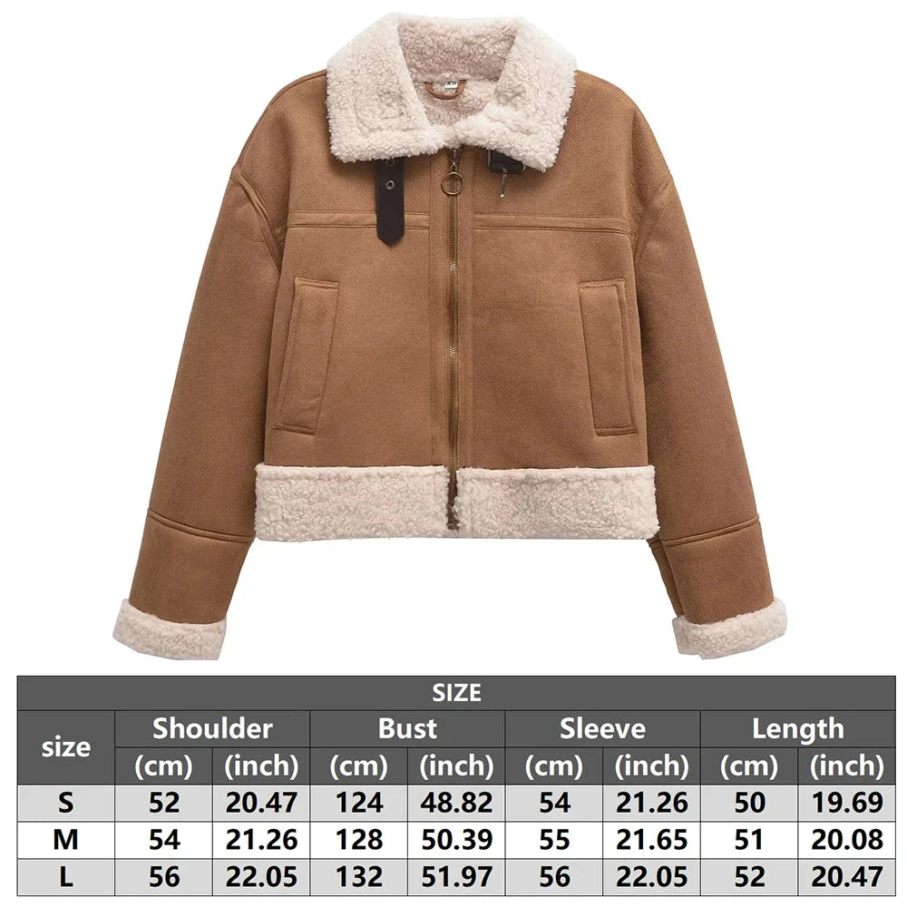 Winter  Wool Blend Coat Outerwear Leather & Fur Hot Coat For Women