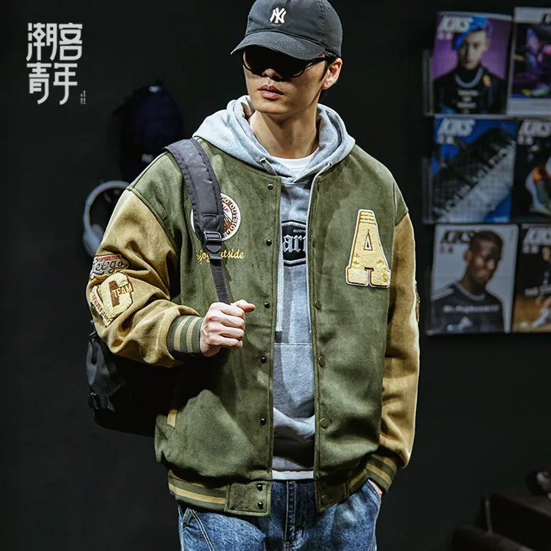 Jacket Men Fashion Embroidered  Coats