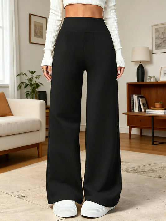 Women's high-waisted wide-leg pants, loose and slimming