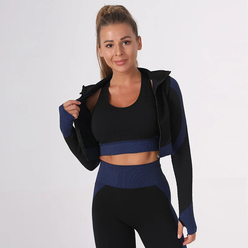 Women's Yoga Sets Seamless Sports and Fitness Suit