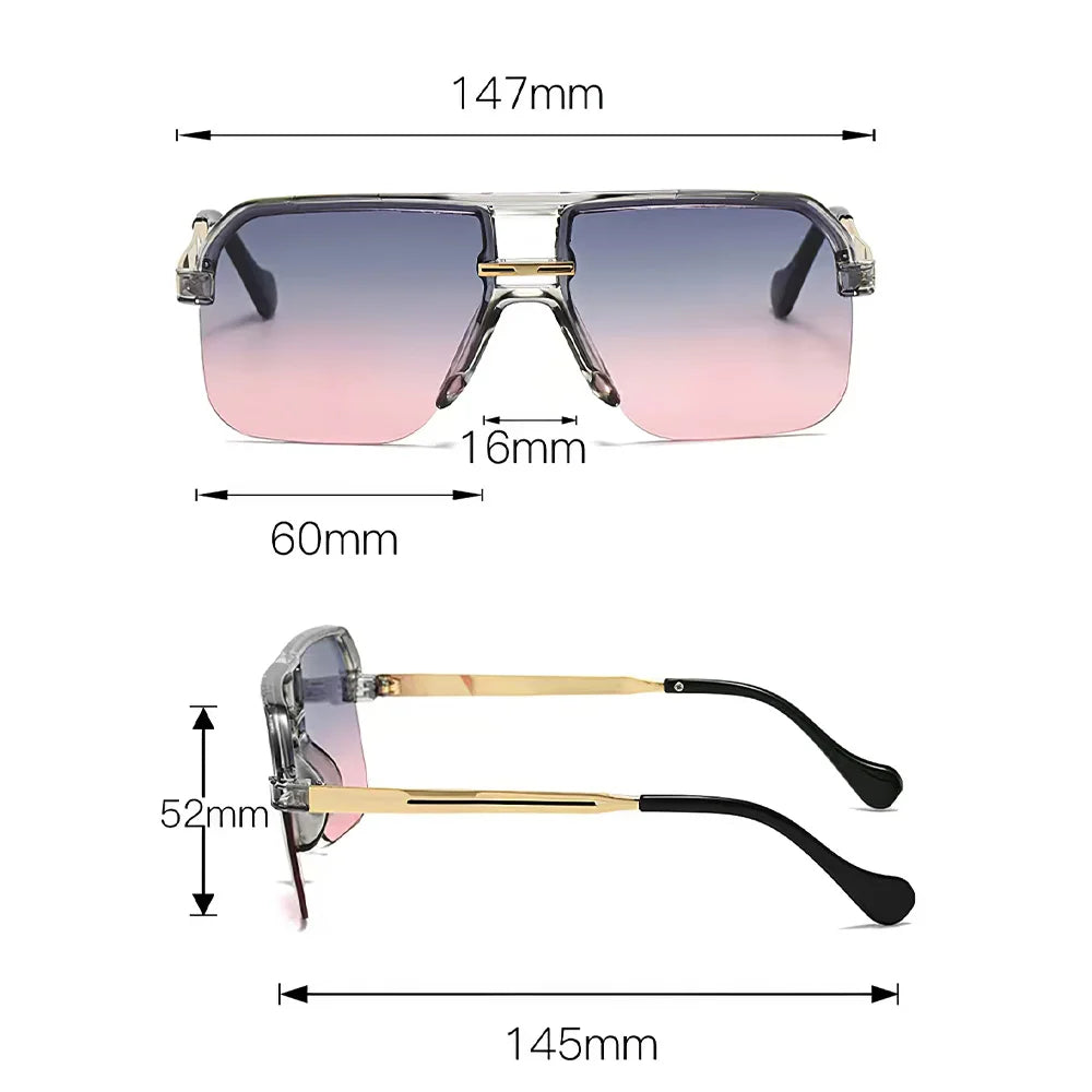 Sunglasses for Women Transparent Frame Gradient  Glasses
