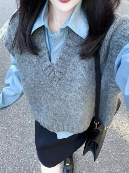 Knit Vest Sleeveless Warm Women's Knitwear