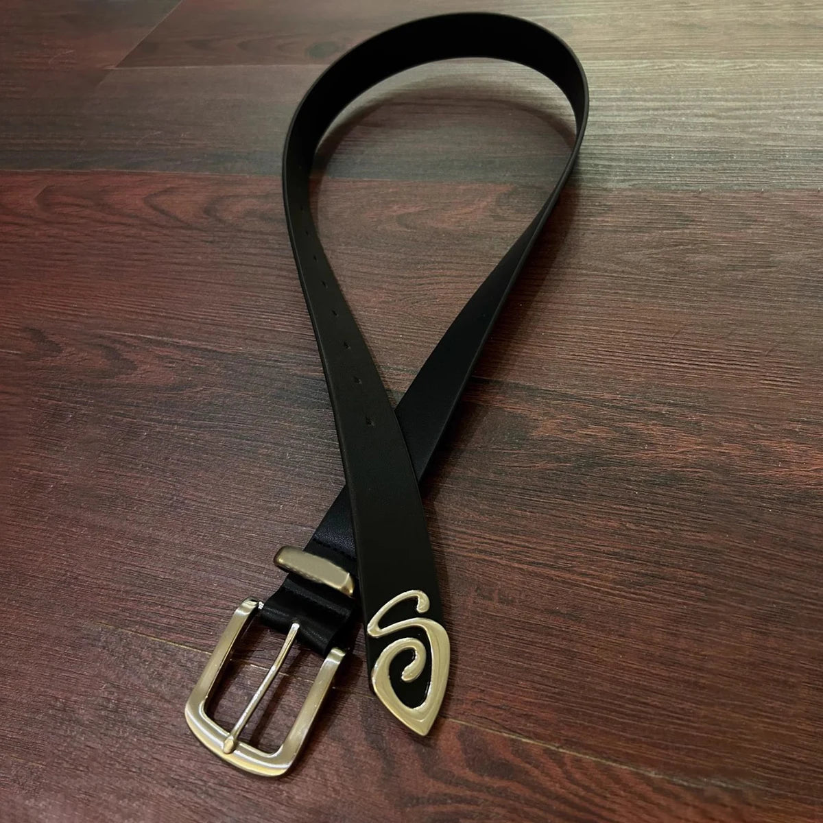 Women's Belt with Black Rotating Buckle - High-End Casual Unisex Belt