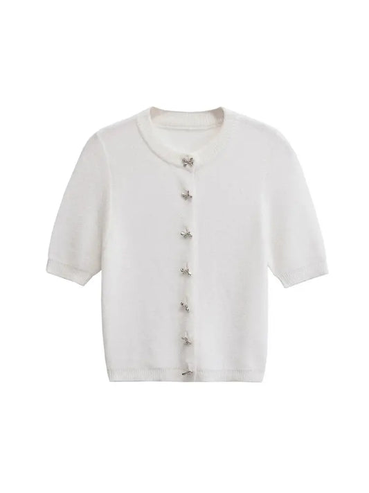 Women's Knitted Cardigan Sweater with Buttons