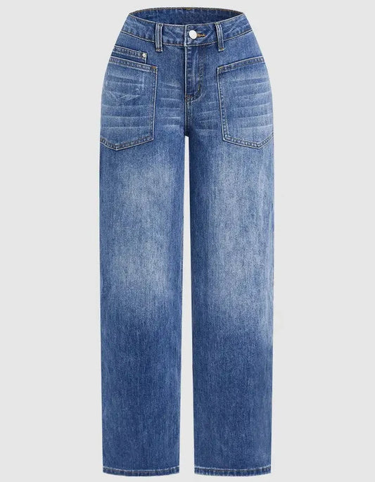 Women's  Denim Pant  Vintage Wide Leg Long Pants