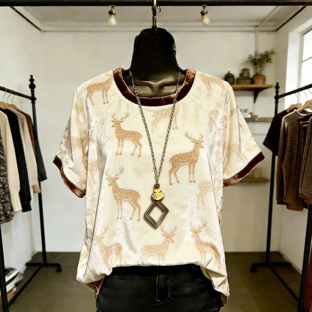 Women T-Shirts Soft Feel Short Sleeve Tops